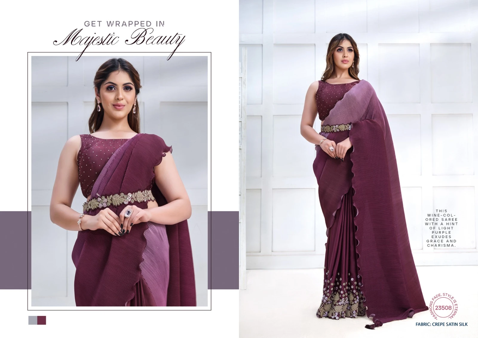 Mahotsav Mohmanthan 23500 Series Majestica Fancy Wholesale Designer Sarees Catalog — Wholesale Sarees, MPA wholesale from Surat - Gallery Image 11